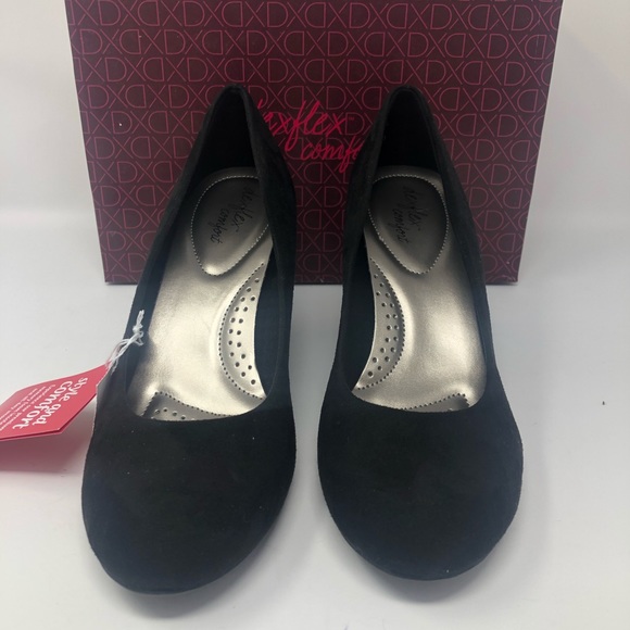 NEW Dexflex Comfort Karlie Black Wedge - Picture 3 of 5